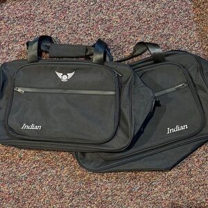 Indian Black Motorcycle Soft Saddlebags - Pair